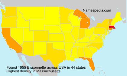 Surname Bissonnette in USA Surname Bissonnette in USA