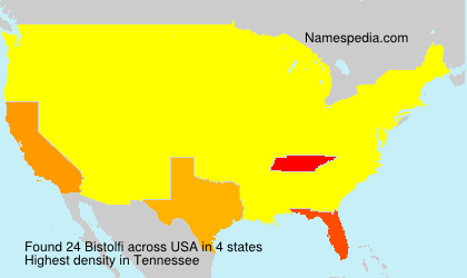 Surname Bistolfi in USA Surname Bistolfi in USA