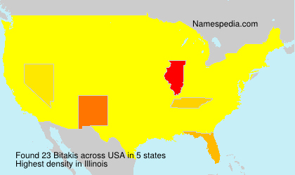 Surname Bitakis in USA Surname Bitakis in USA