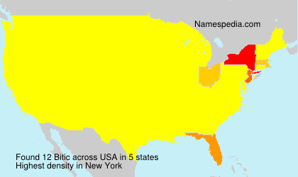 Surname Bitic in USA Surname Bitic in USA