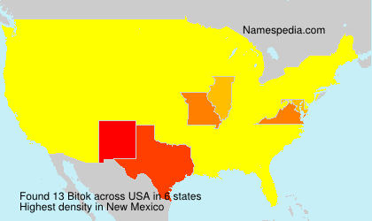 Surname Bitok in USA Surname Bitok in USA