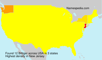 Surname Bittiger in USA Surname Bittiger in USA