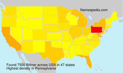 Surname Bittner in USA Surname Bittner in USA