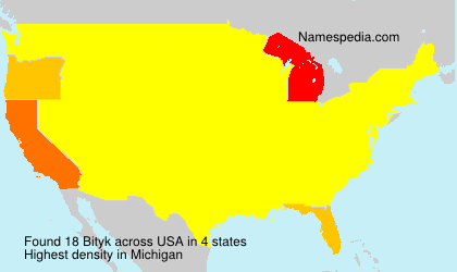 Surname Bityk in USA Surname Bityk in USA