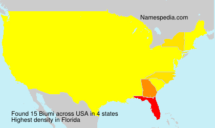 Surname Biumi in USA Surname Biumi in USA