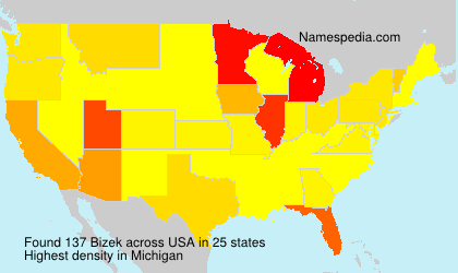 Surname Bizek in USA Surname Bizek in USA