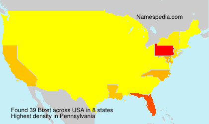 Surname Bizet in USA Surname Bizet in USA