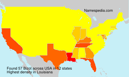 Surname Bizot in USA Surname Bizot in USA