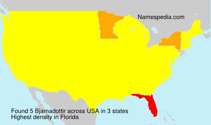 Surname Bjarnadottir in USA Surname Bjarnadottir in USA