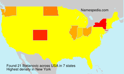 Surname Bjelanovic in USA Surname Bjelanovic in USA