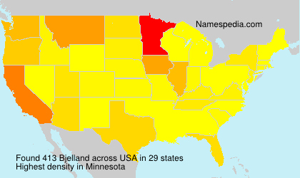 Surname Bjelland in USA Surname Bjelland in USA