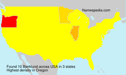 Surname Bjerklund in USA Surname Bjerklund in USA