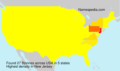 Surname Bjonnes in USA