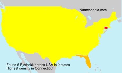 Surname Bjorbekk in USA Surname Bjorbekk in USA