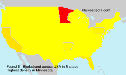 Surname Bjorkstrand in USA