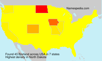 Surname Bjorland in USA Surname Bjorland in USA