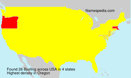 Surname Bjurling in USA Surname Bjurling in USA