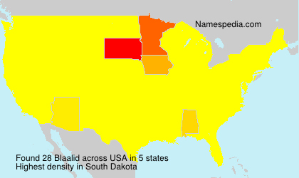 Surname Blaalid in USA