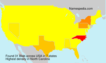 Surname Blab in USA