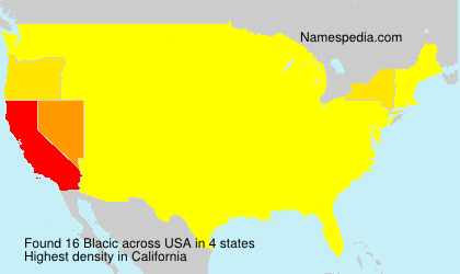 Surname Blacic in USA Surname Blacic in USA