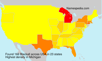 Surname Blackall in USA