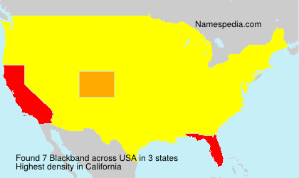 Surname Blackband in USA