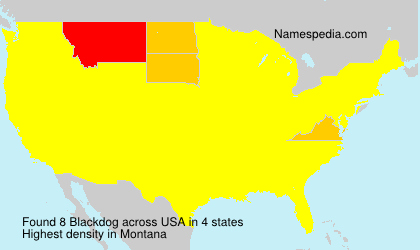 Surname Blackdog in USA