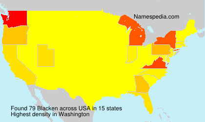 Surname Blacken in USA