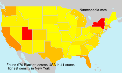Surname Blackett in USA Surname Blackett in USA