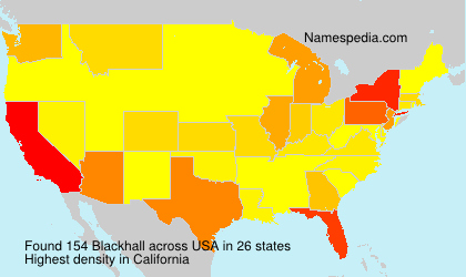 Surname Blackhall in USA
