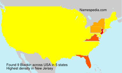 Surname Blackin in USA