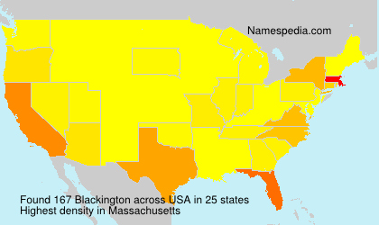 Surname Blackington in USA
