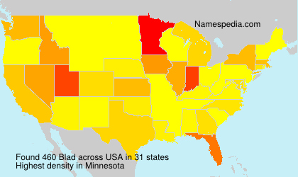 Surname Blad in USA Surname Blad in USA