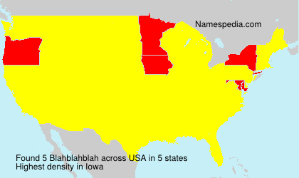 Surname Blahblahblah in USA Surname Blahblahblah in USA