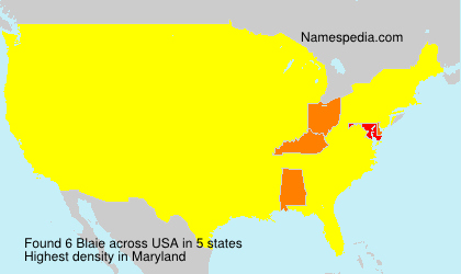 Surname Blaie in USA Surname Blaie in USA
