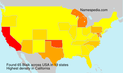 Surname Blaik in USA Surname Blaik in USA