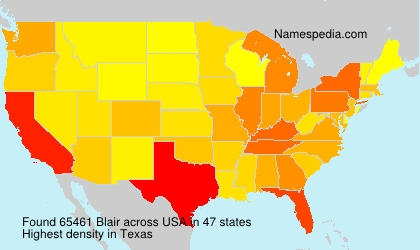 Surname Blair in USA Surname Blair in USA