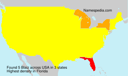 Surname Blaiz in USA Surname Blaiz in USA