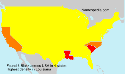 Surname Blakk in USA Surname Blakk in USA