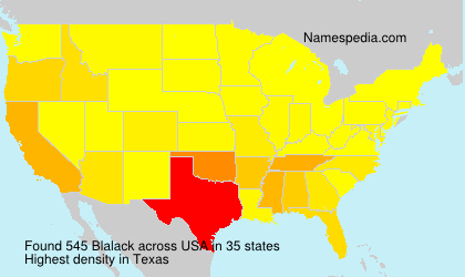 Surname Blalack in USA Surname Blalack in USA
