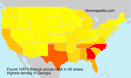 Surname Blalock in USA Surname Blalock in USA