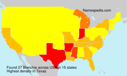 Surname Blanchie in USA Surname Blanchie in USA