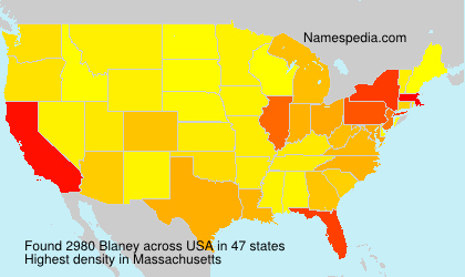 Surname Blaney in USA Surname Blaney in USA
