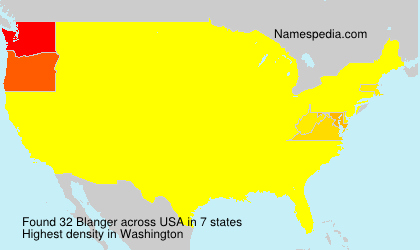 Surname Blanger in USA Surname Blanger in USA