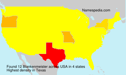 Surname Blankenmeister in USA Surname Blankenmeister in USA