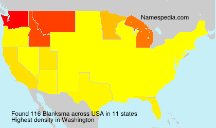 Surname Blanksma in USA Surname Blanksma in USA