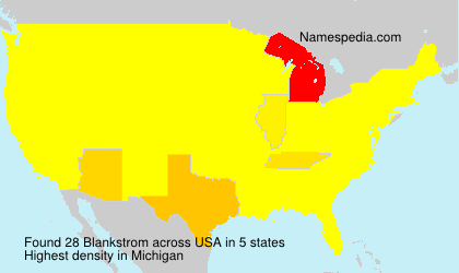 Surname Blankstrom in USA Surname Blankstrom in USA