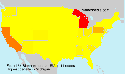 Surname Blannon in USA