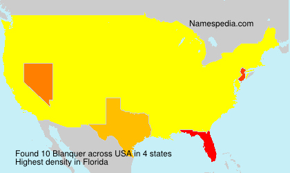 Surname Blanquer in USA Surname Blanquer in USA