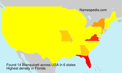 Surname Blanquicett in USA Surname Blanquicett in USA